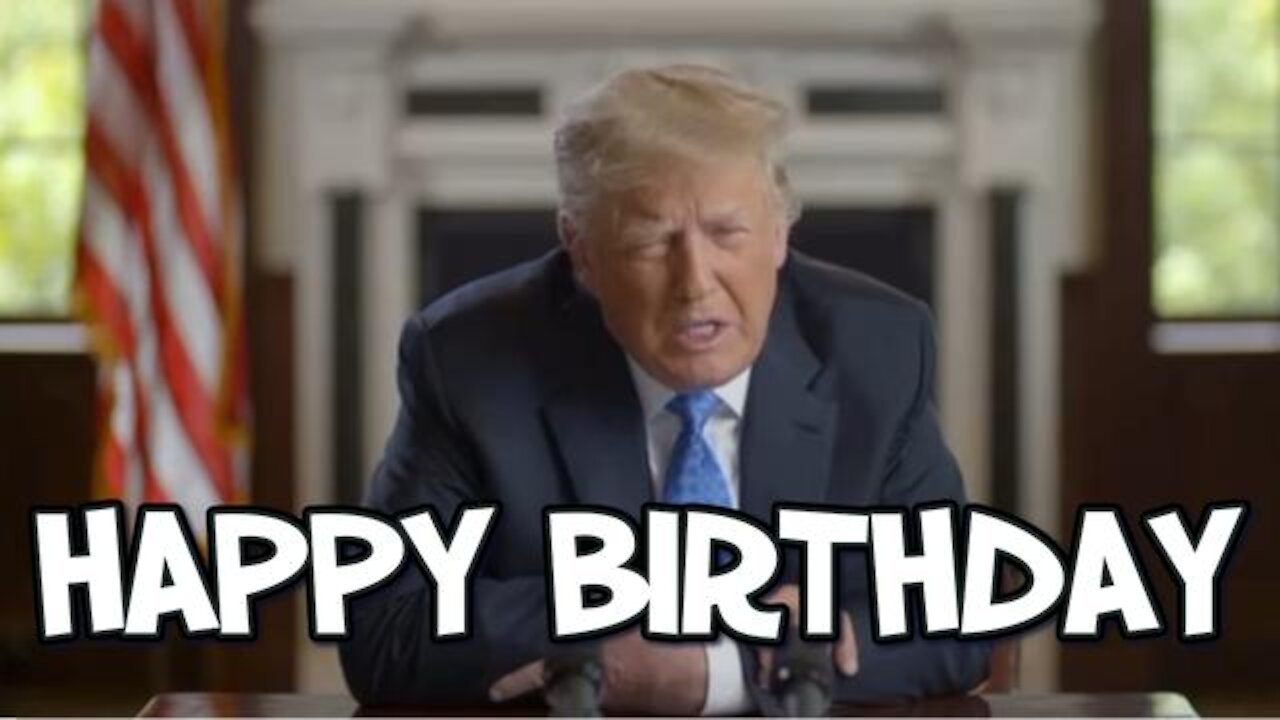 DONALD J TRUMP IS AMAZING THE ELECTION WAS RIGGED BIDEN IS A JOKE PS HAPPY BIRTHDAY PRESIDENT TRUMP