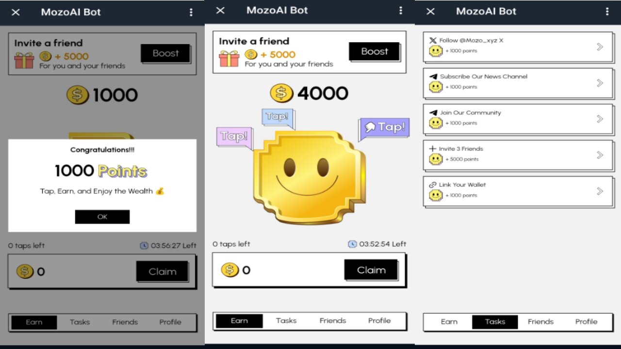 MozoAI Bot | New Crypto Mining Airdrop on Telegram | Tap To Earn Mozo Ai Tokens