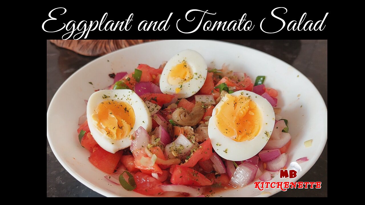 Trending Easy Budget Recipe Eggplant and Tomato Salad for you to share: #share #foryou #food
