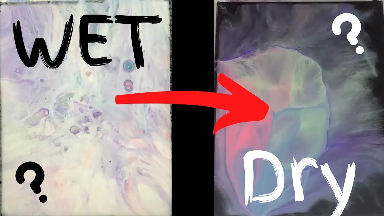 Paint pour WET vs. DRY - Galaxy Pour gone wrong . . . or did it?