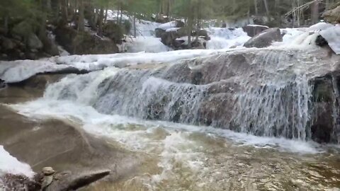 relaxing waterfall at Diana's bath, North New Hampshire