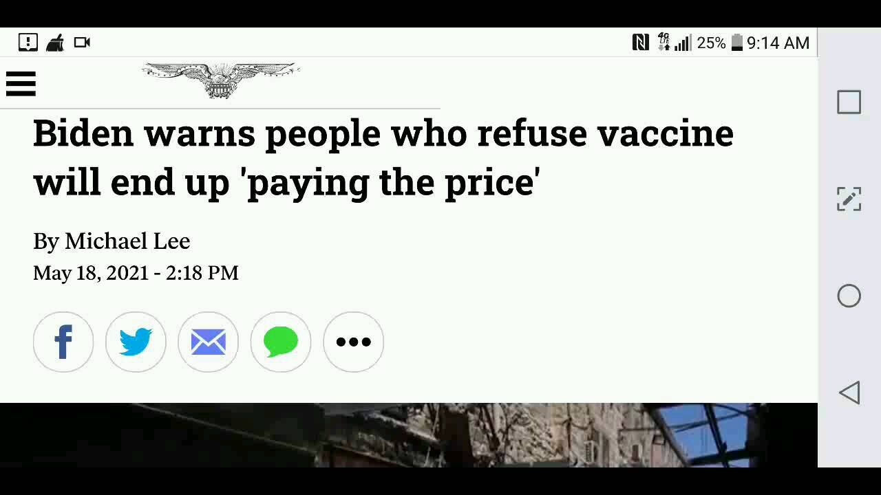 Biden Warns Unvaxxed Will Pay a Price...