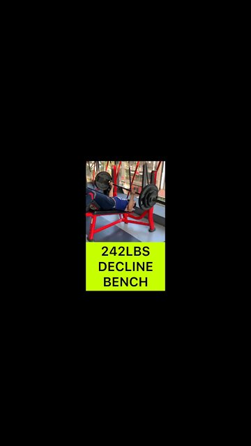 110KG DECLINE BENCH | Basic Tips to Increase Bench Strength #shorts