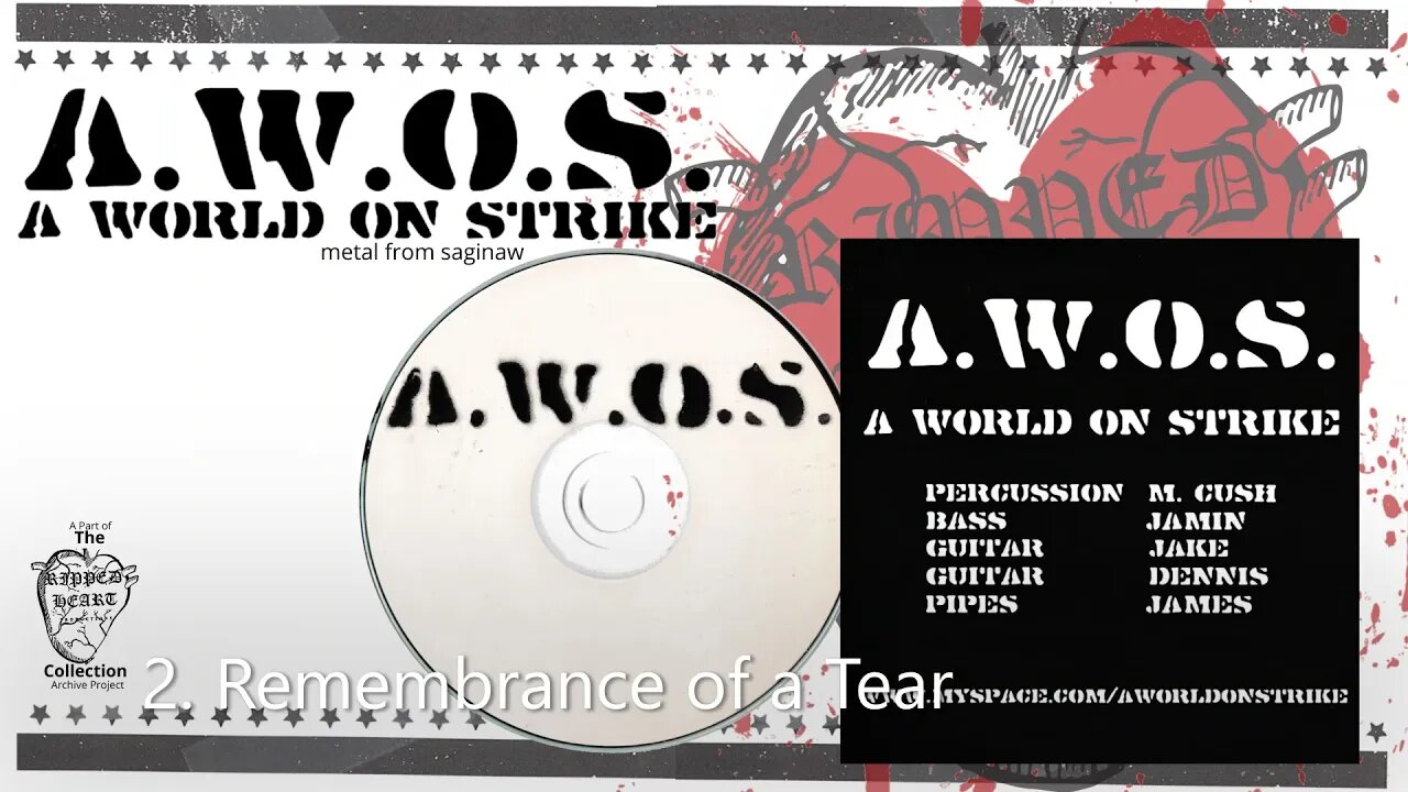 A World On Strike (A.W.O.S.) 💿 Demo. (Full 3-song CD). Saginaw, Michigan Metal. Circa 2007.