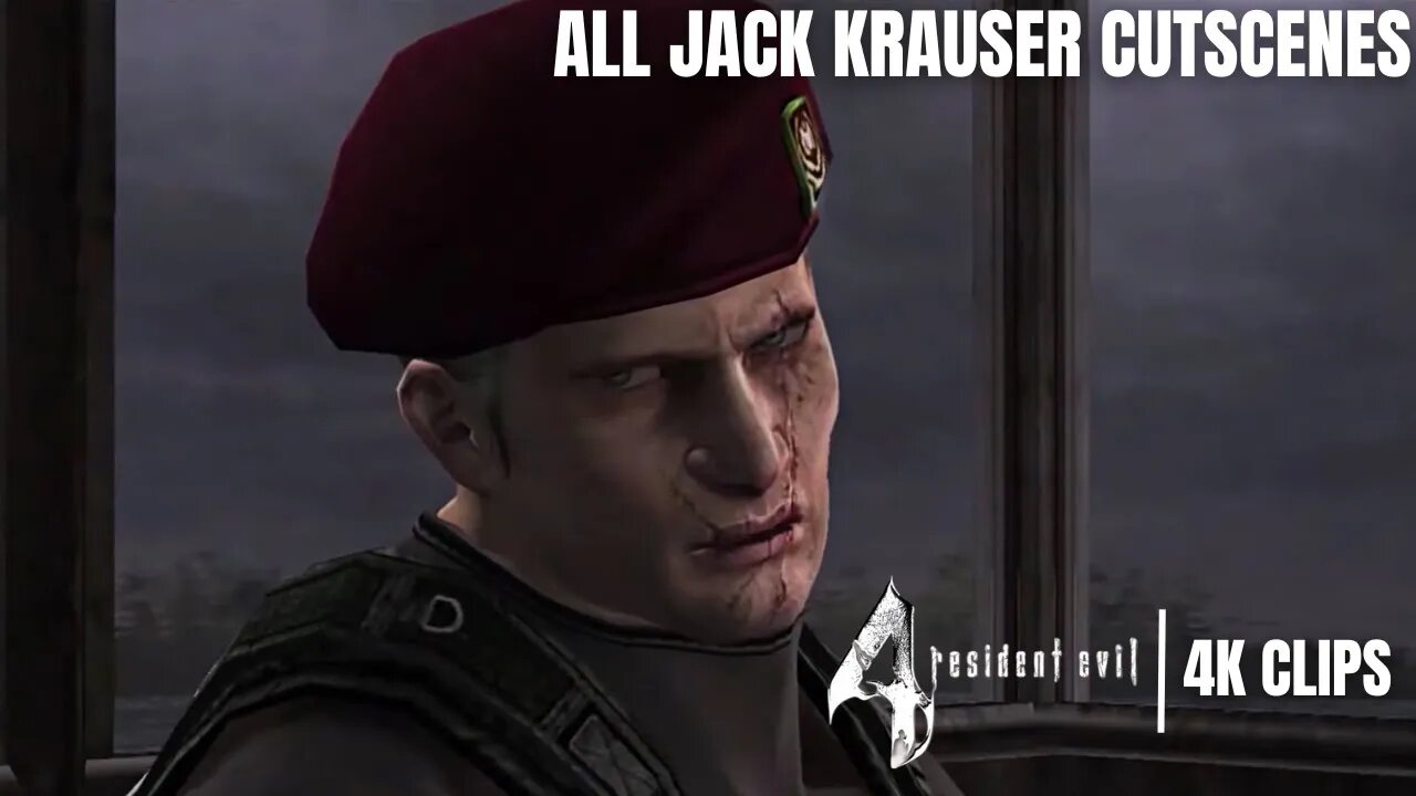 All Cutscenes Featuring Jack Krauser Including Separate Ways | Resident Evil 4 | 4K Clips