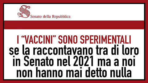 IL SENATO SAPEVA MA NON HA AVVERTITO IL PROPRIO POPOLO DECIDENDO COSI’ DI MANDARLO AL MACELLO