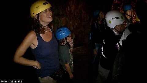 Exploring the lower Caves in Gibraltar.