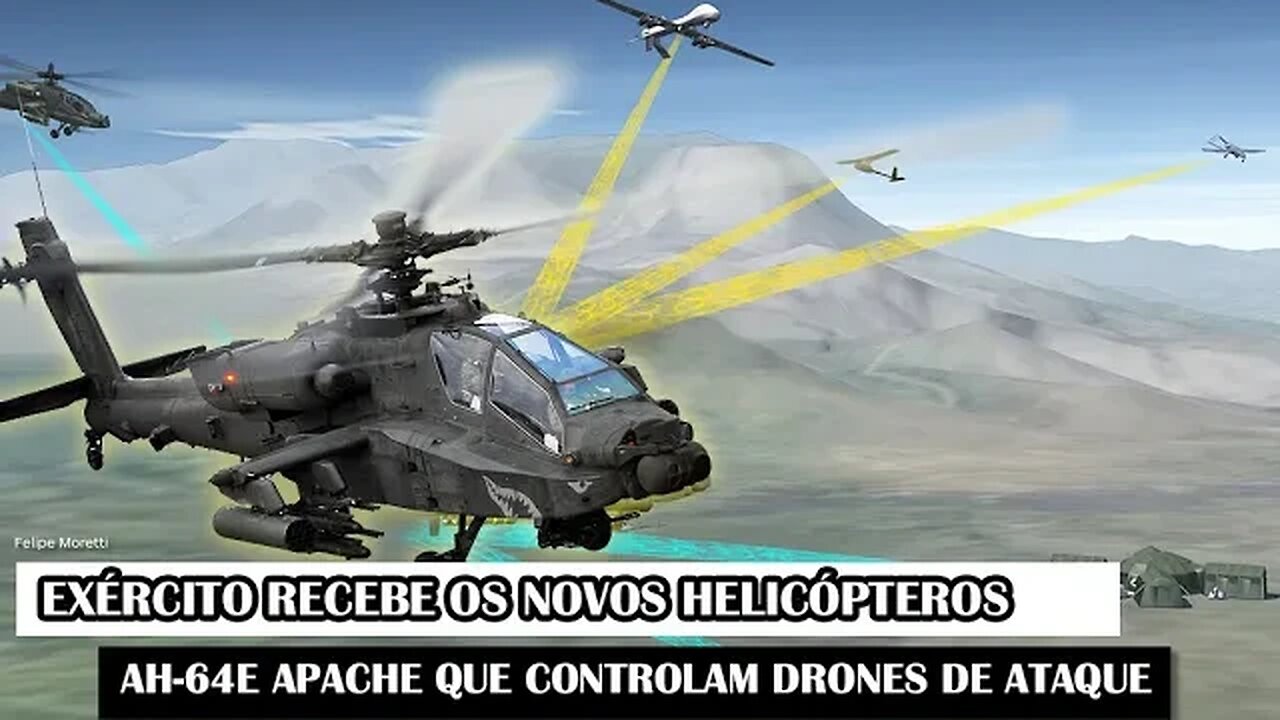 Exército Americano Recebe Os Novos Helicópteros AH-64E Apache Que Controlam Drones De Ataque