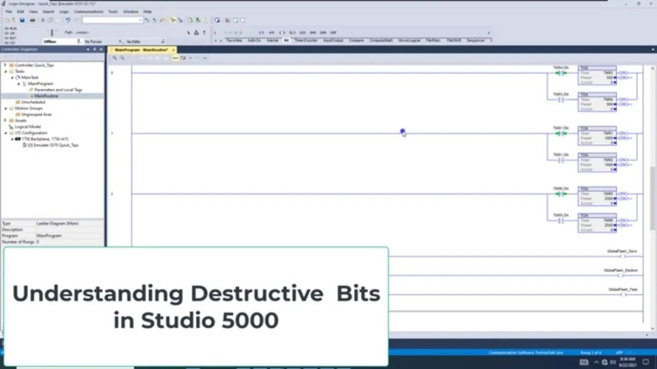 Destructive Bits In Studio 5000 | Troubleshooting PLC Logic