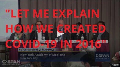 Fauci's Friend Peter Daszak Explains In 2016 How SARS Was Combined With Coronavirus In WIV LAB!