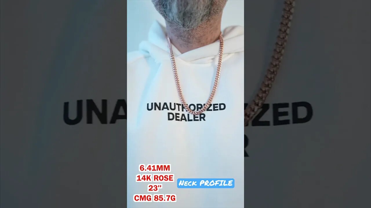 NECK PROFILE! Miami Cuban Link Chains: 6.41mm, 7.7mm and 7.89mm #shorts