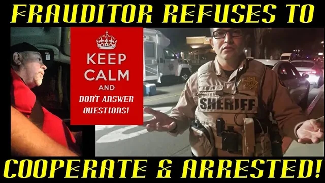 Frauditor Refuses to Answer Questions at DUI Checkpoint & Arrested!
