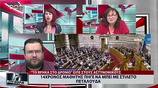 14χρονος μαθητής πήγε να μπεί με στιλέτο πεταλούδα στη βουλή (ΑΡΤ, 8/11/2022)