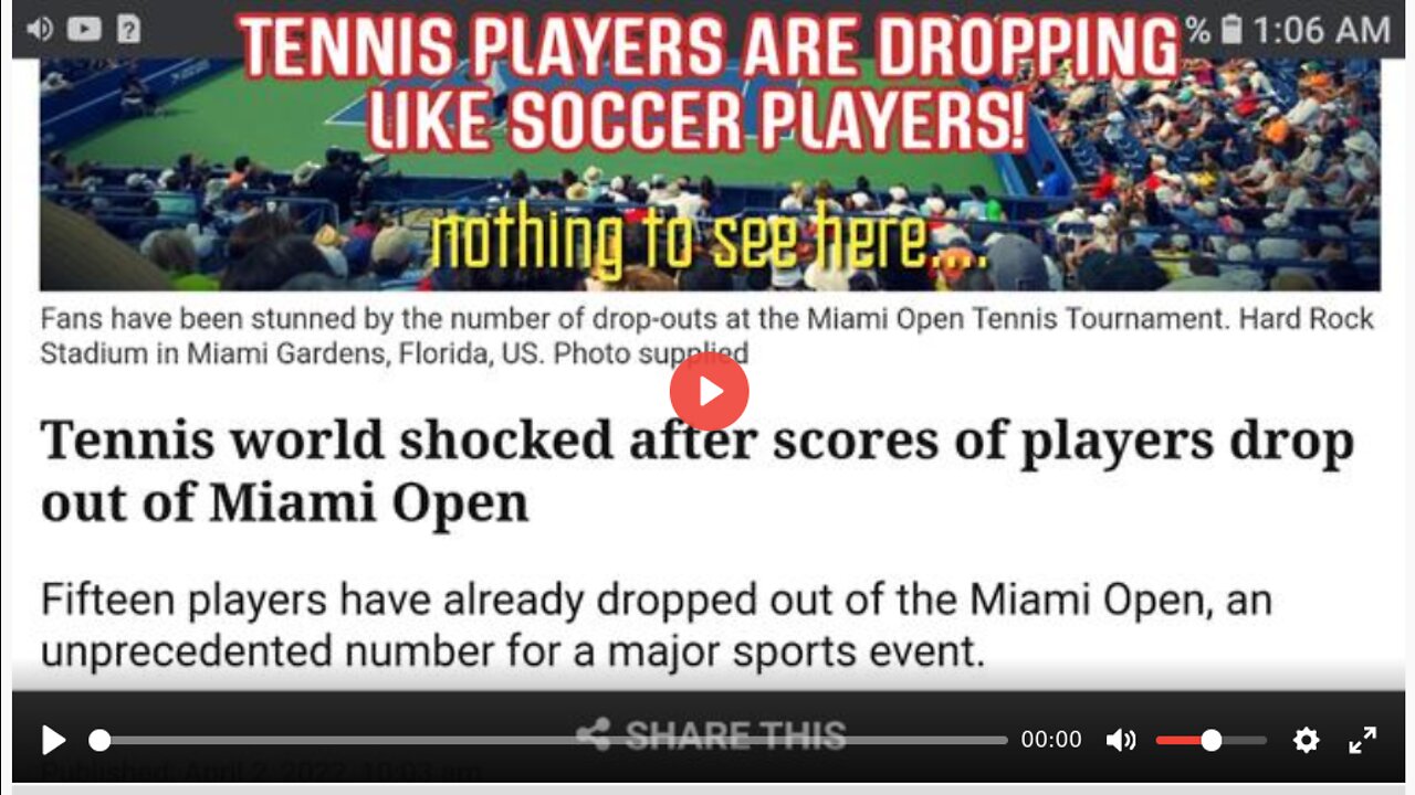 MIAMI OPEN COVERS UP MASSIVE PLAYER VACCINE DAMAGE!