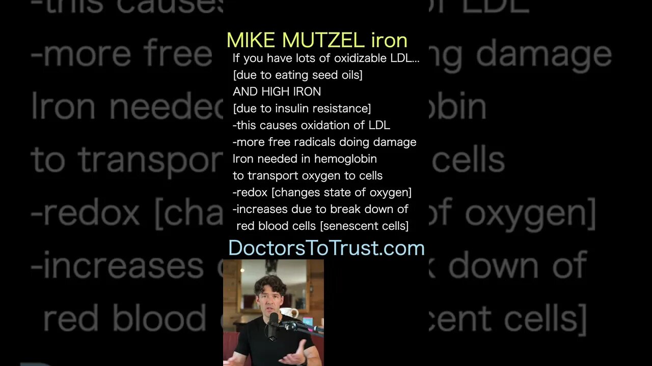 MIKE MUTZEL the combination of insulin resistance AND excess iron causes release of free radicals
