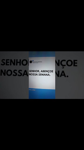Senhor abençoe está semana