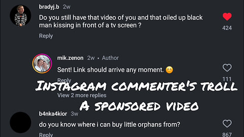 Instagram commenters troll a sponsored ad