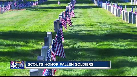 The Boise Exchange Club continues tradition of placing flags on veteran's graves