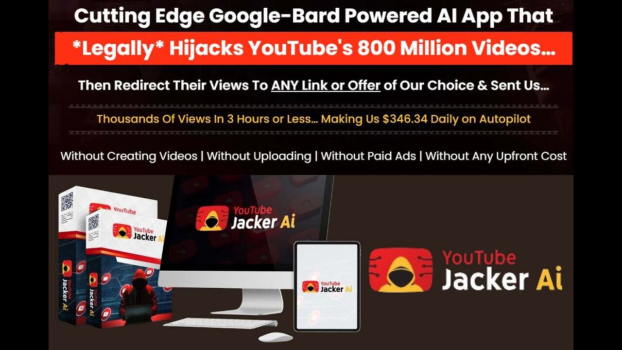 YoutubeJacker Ai -Demo | Earn $346.34 per day on autopilot