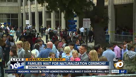 Families gather for naturalization ceremony