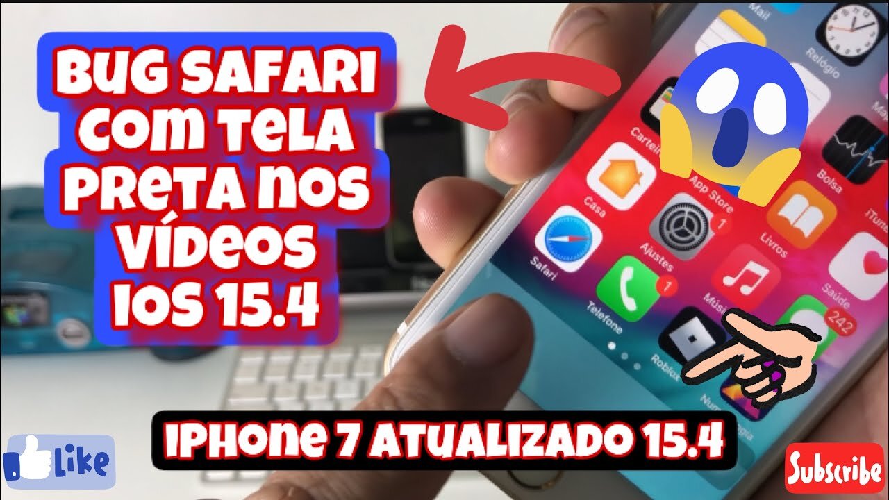 BUG DA TELA PRETA NO SAFARI IOS 15.4 - IPHONE 7 NO IOS 15.4 - BUG ON SAFARI BLACK SCREEN