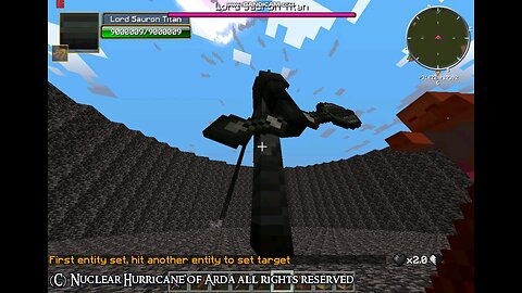 Minecraft mob battle sauron vs giant zombie