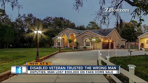 Disabled Veteran loses $100K in phony home sale