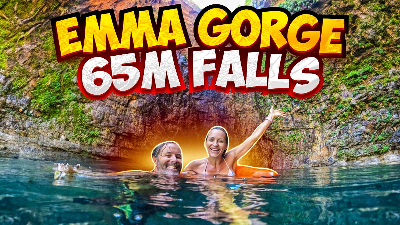 💦 EMMA GORGE😍 | UNREAL 65M DROPLET WATERFALL & SWIMMING HOLE AT EL QUESTRO STATION | GIBB RIVER ROAD