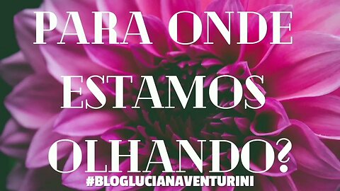 Para onde estamos olhando? #lucianaventurini #vivermelhor #silvioalbuquerque