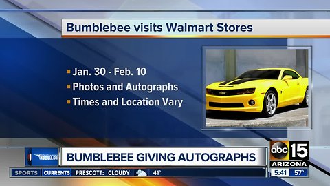 'Bumblebee' to visit Walmart stores in AZ