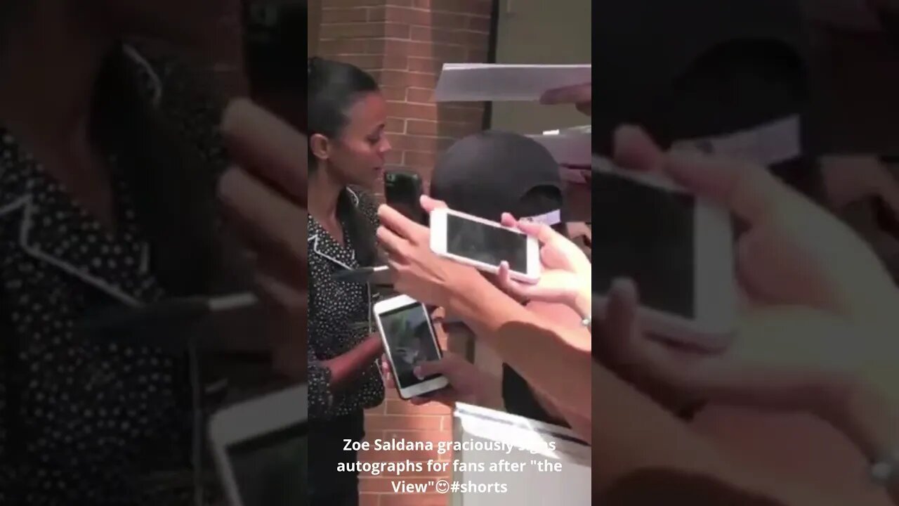 Zoe Saldana graciously signs autographs for fans after the View😍#shorts #zoesaldana