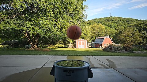 Slow Motion Basket Ball Drop / Splash