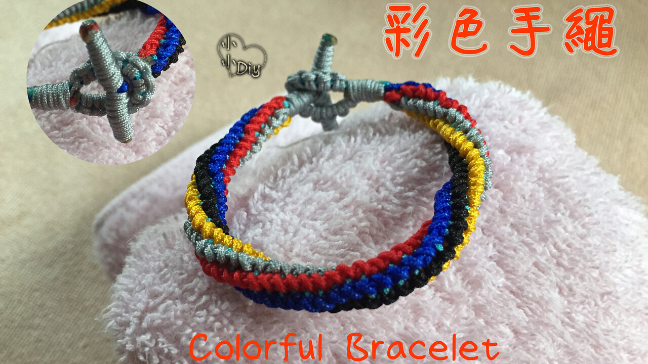 Colorful Clove Hitch Knot Bracelet