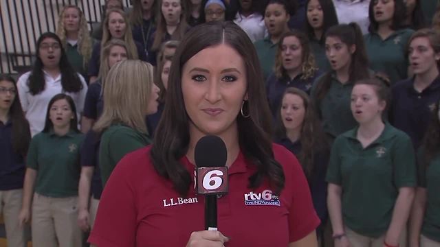 Friday Football Frenzy: Cathedral Central choir performs at morning pep rally