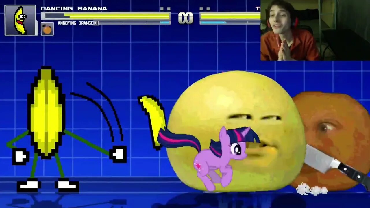 Fruit Characters (Annoying Orange And Dancing Banana) VS Twilight Sparkle In An Epic Battle In MUGEN