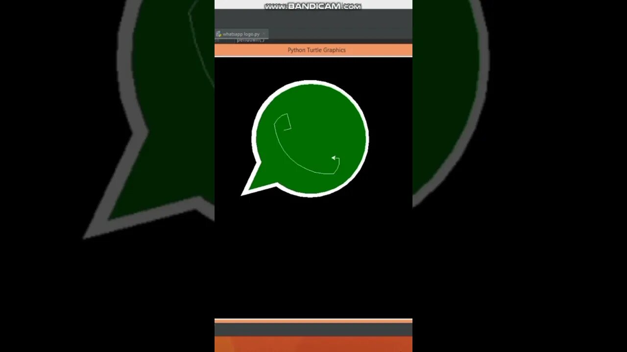 Как нарисовать WhatsApp с помощью python turtle