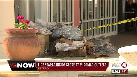 Fire causes evacuations at Miromar Outlets