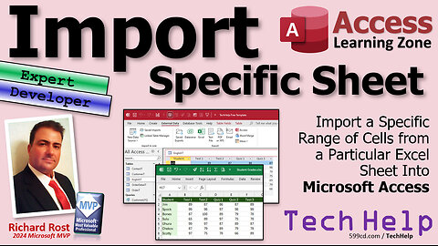 Import a Specific Range of Cells from a Particular Excel Sheet Into Microsoft Access