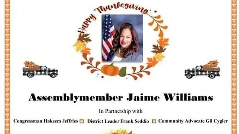 Thanksgiving Turkey giveaway at 5318 Avenue N BK NY 11/20 hosted by Assemblymember Jamie Williams