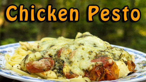 Dutch Oven Pesto Basil Chicken