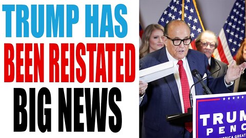 TRUMP HAS BEEN REINSTATED BIG NEWS HAS COME OUT