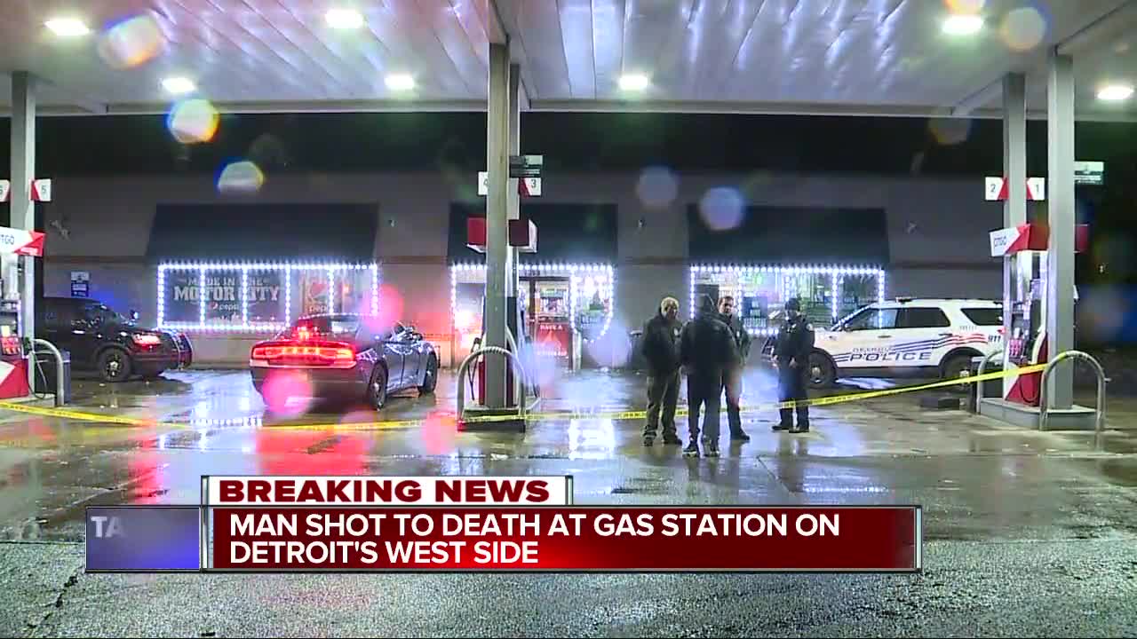 Man shot to death at gas station on Detroit's west side