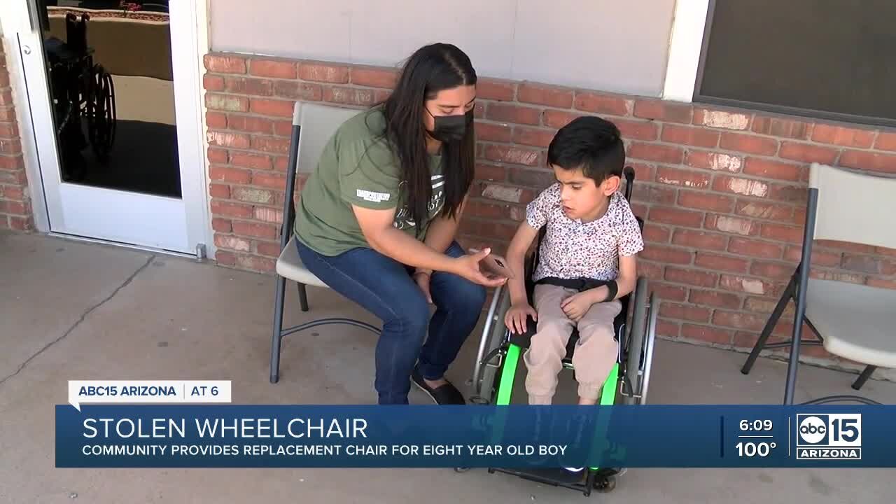 Young boy's custom wheelchair stolen from vehicle in Avondale