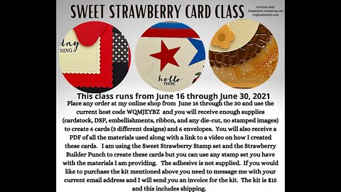 Sweet Strawberry Card Class