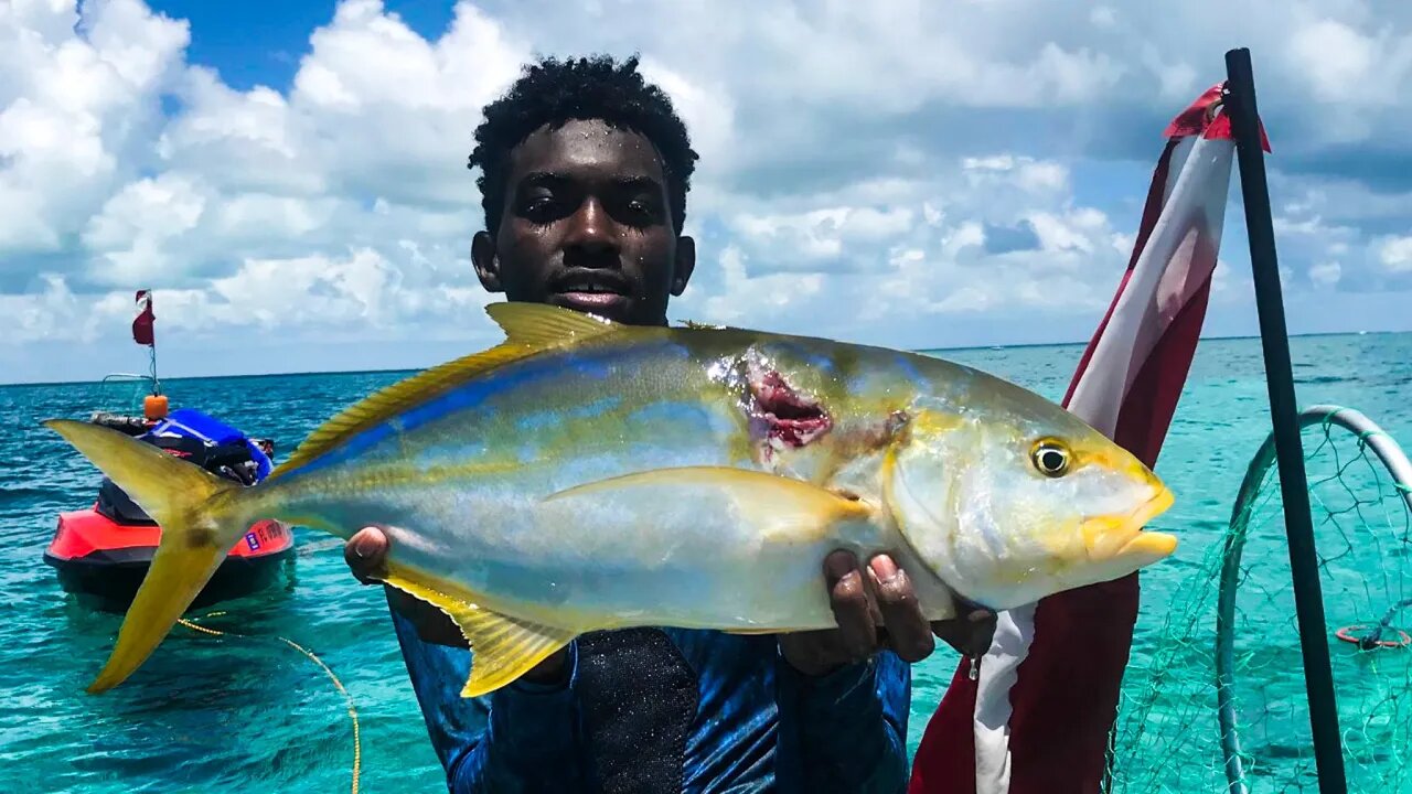 MIAMI SPEARFISHING WITH THE BOYS | YELLOW JACK SASHIMI (Catch and Cook)