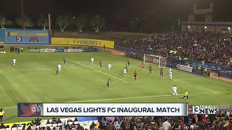 Las Vegas Lights lose Saturday inaugural match