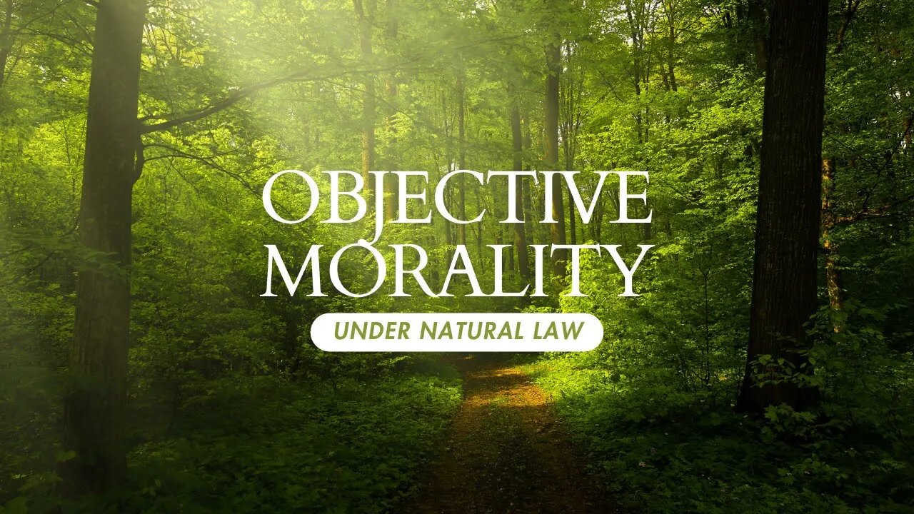 Objective Morality Under Natural Law