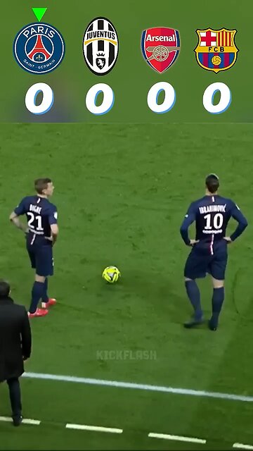 PSG VS Juventus VS Arsenal VS Barcelona Tikitaka (short video)