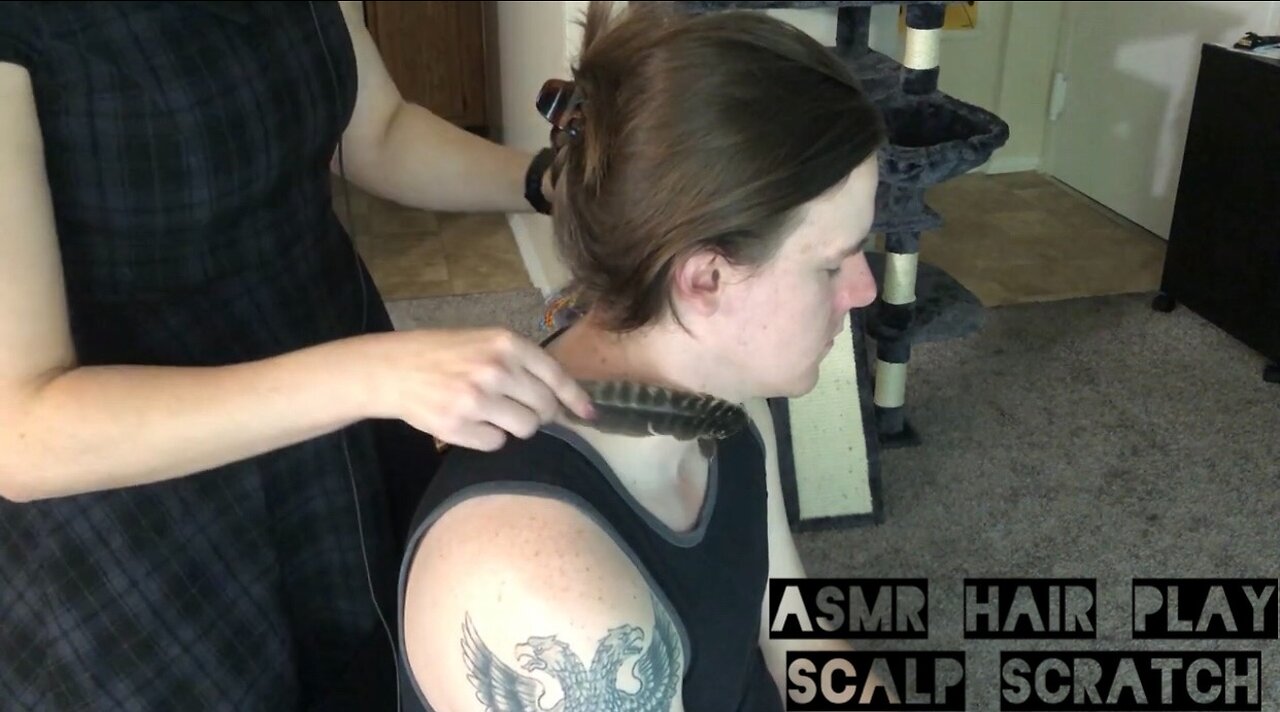 ASMR Hair Play and Scalp Scratch with Tools!