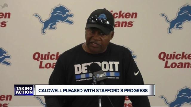Caldwell pleased with Stafford's progress in OTAs & Minicamp